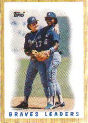1987 Topps Baseball Cards      031      Braves Team#{(Glenn Hubbard and#{Rafael Ramirez)